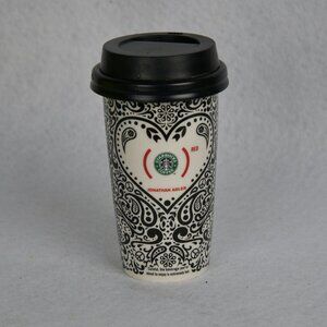 Starbucks 2010 Jonathan Adler ‘Red’ Tumbler 12oz Paisley Locking Lid Travel